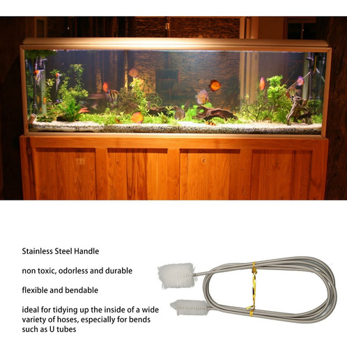 Cepillo Flexible Para Limpieza De Tuberías, Filtro De Acuari