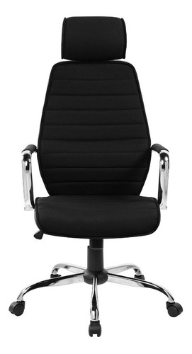 Imagen 2 de 4 de Silla De Oficina Gerencial Alta Color Negro