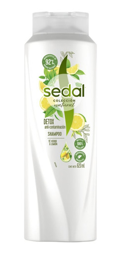 2 Pzs Sedal Te Verde Shampoo Pureza Detox 620ml