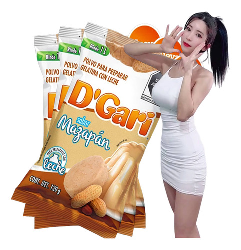 Dgari® 3 Gelatinas De Leche Sabor Mazapán Rinde 1 Litro Wow