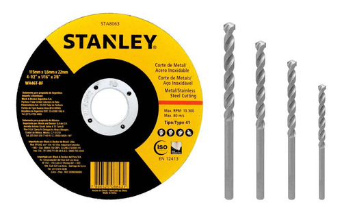 Imagen 6 de 6 de Combo De Rotomartillo + Esmeriladora 600 W Shg6061ka Stanley