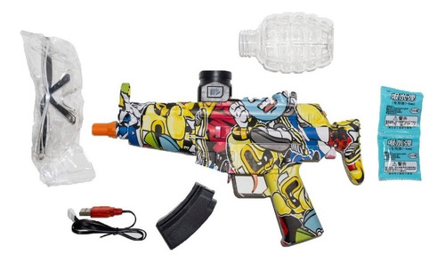 Ametralladora Pistola Automática Hidrogel Mp5 Gotcha Juguet