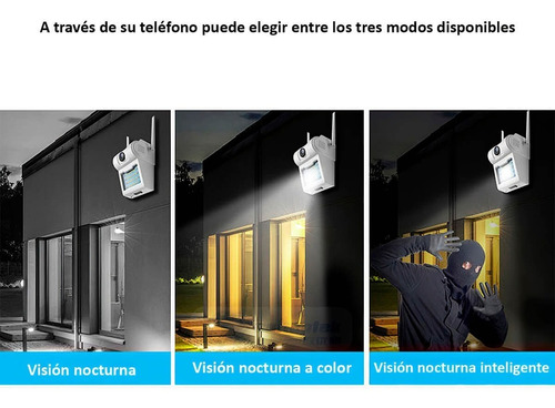 Reflector Camara Ip Wifi Exterior 180° Movimiento Alarma P2p
