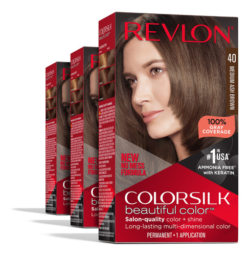 Tinte De Pelo Revlon Colorsilk Beautiful 040 Medium Ash Brow