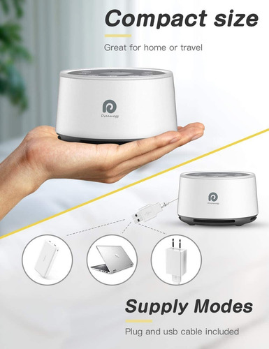Máquina De Sonido Dreamegg, Con Luz Nocturna, Temporizador