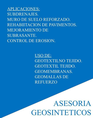 Imagen 2 de 5 de Geotextil Geomembrana Geosinteticos