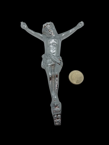 Imagen De Cristo En Bronce Cromado 20cm