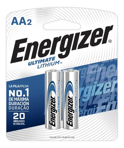 2 X Pilas Litio Aa Energizer Ultimate Lithium L91 