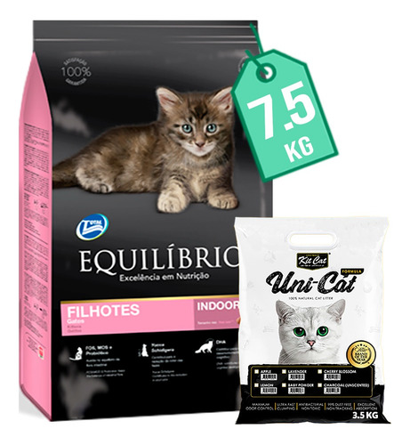 Equilibrio Comida Gato Cachorro Kitten 7.5 Kg