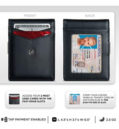 Carteras Slim De Piel Para Hombre Suavell Cartera Tarjetero