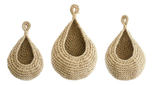 Z Maceta Organizadora De Pared Con Forma De Cesta De Yute Y
