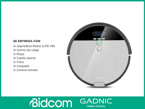 Aspiradora Trapeadora Robot Ilife Con Base De Carga 6 Modos