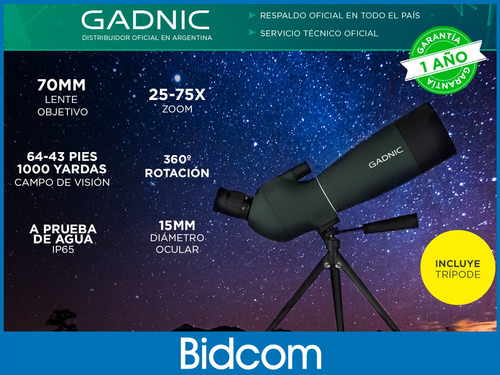 Imagen 2 de 9 de Telescopio Monocular Portátil Gadnic Profesional