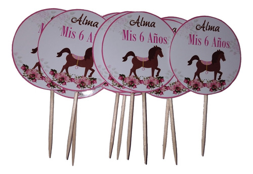 Combo Cumpleaños Personalizado Caballito Nena X 10 Invitados