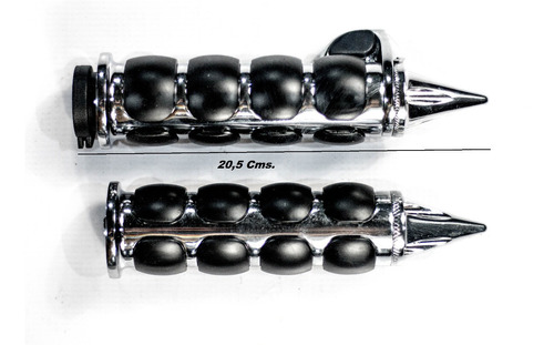 Puños Spike Cromo Con Posapalma De 1 Para Harley Davidson