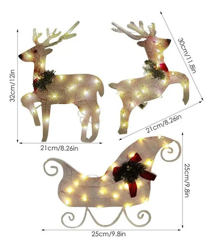 Decoraciones De Jardín Al Aire Libre Arte Iluminado De Alces