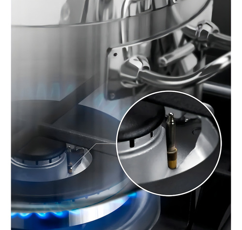 Anafe A Gas Samsung Na75j3030as Acero Inox. - 5 Hornallas Plateado