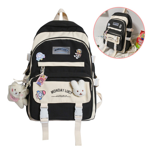 Mochila Kawaii Para Niños En Edad Escolar Mochilas Con Acces