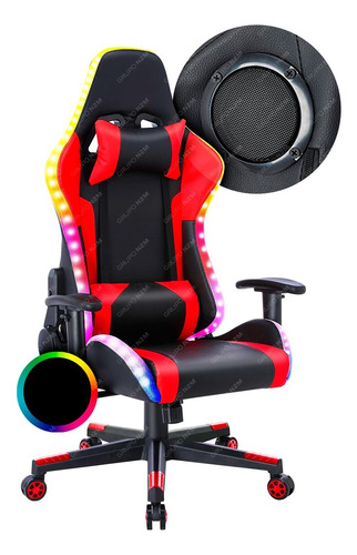 Silla Gamer Sillon Pc Escritorio Oficina Racing Led Premium