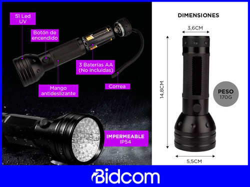 Luz Gadnic Uv Detecta Manchas Y Orina De Mascotas