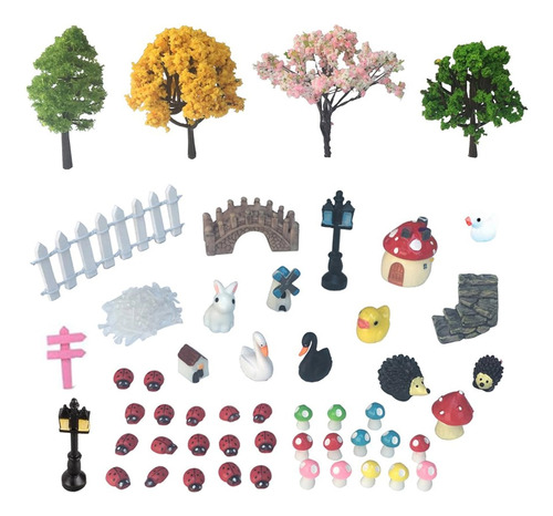 Vtete 50 Pcs Fairy Miniature Ornament Diy Kit And 4 Pcs