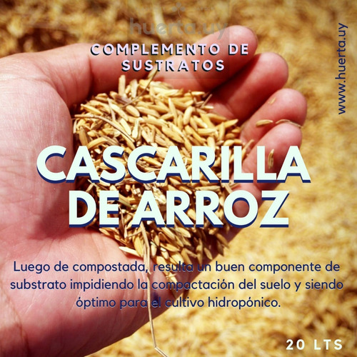 Imagen 4 de 6 de Cascara Cascarilla De Arroz 22 Litros En Bolsa Biodegradable