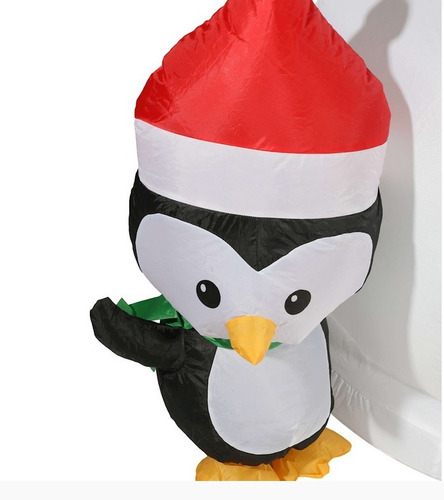 Imagen 2 de 5 de Inflable Navidad Muñeco De Nieve Pingüinos 2.13 Mts Led H