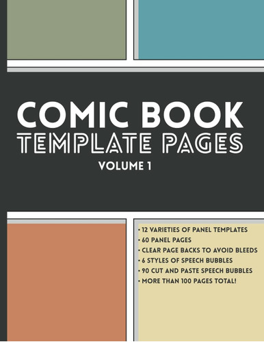 Libro: Comic Book Template Pages: Draw Your Own Blank Comic 