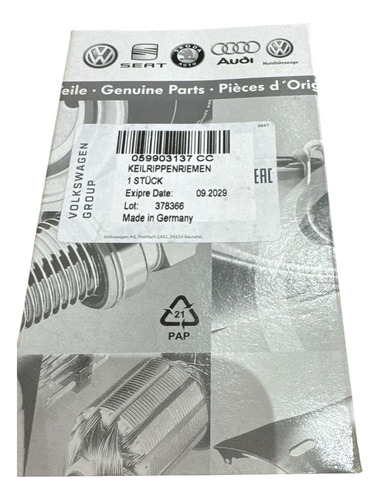 Kit De Accesorios Correa Poli V Completo Vw Amarok V6 3.0