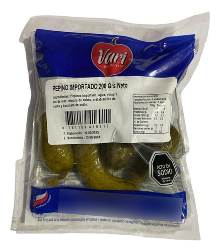 Pepino Importado 200g Vari - Lireke