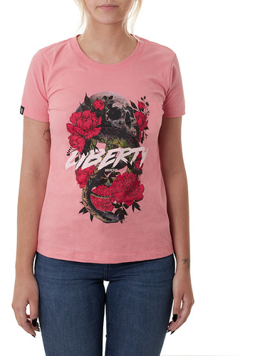 Camiseta T-shirt Femina Invictus Concept Liberty Girl Rosa