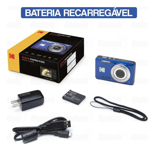 Cámara Kodak Pixpro Fz55 KODFZ55BK de 16 MP color azul