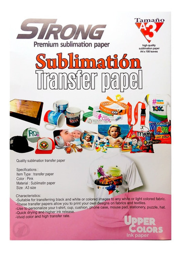 Papel Sublimación A3 X 100 Hojas Secado Instantáneo