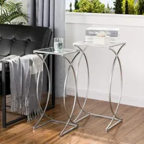 Comprar Glitzhome Mesas Auxiliares Anidables, Juego De 2 Mesas