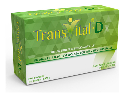 Transvital D 46.83 G Suplemento Alimenticio 30 Cápsulas