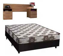 Comprar Combo Dormitorio Respaldo Sommier 2 Plazas Mesas De Luz