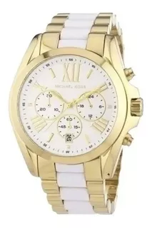 Relógio Fem Michael Kors Mk5743 Dourado E Branco Original