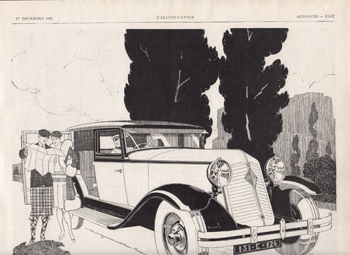 1928 Publicidad Automovil Renault En Hoja Revista Francia