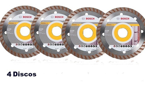 04 Discos Bosch Turbo Universal Diamante 110mm Maquifer