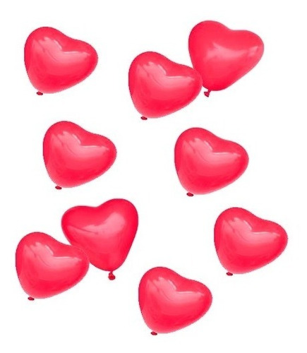 Imagen 1 de 3 de Globos Mini Corazon 5 Rojo X 25 Uni San Valentin Cotillon