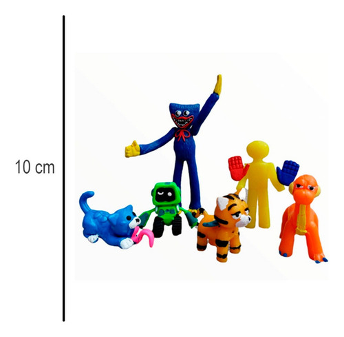 Poppy Play Time Set 6 Figuras Huggy Wuggy, Player, Cat Bee
