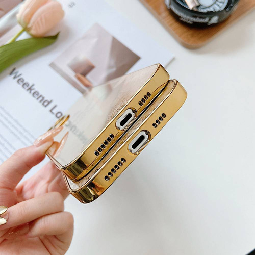 Funda Protectora Acrílica Gold Lion Para iPhone X Xs Max Xr 11 12 13 14 15 16 Pro Max 14plus 15plus 16plus