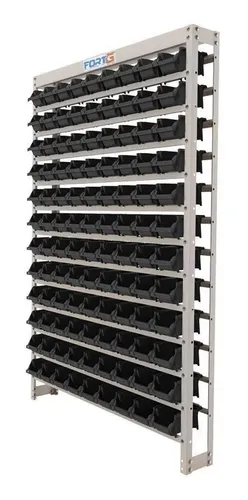 Estante Gaveteiro Organizador 108 Gavetas Nr. 3 Preto - FORTG