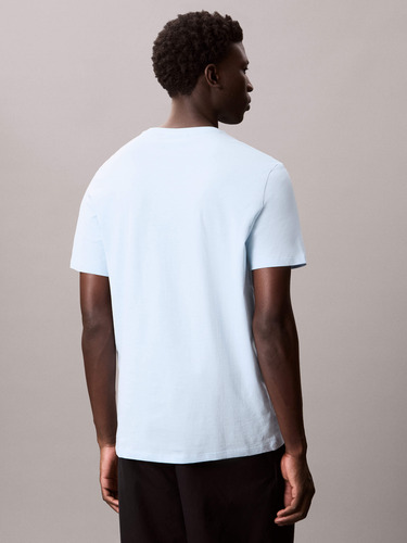 Playera Azul Calvin Klein Logo En El Pecho Hombre