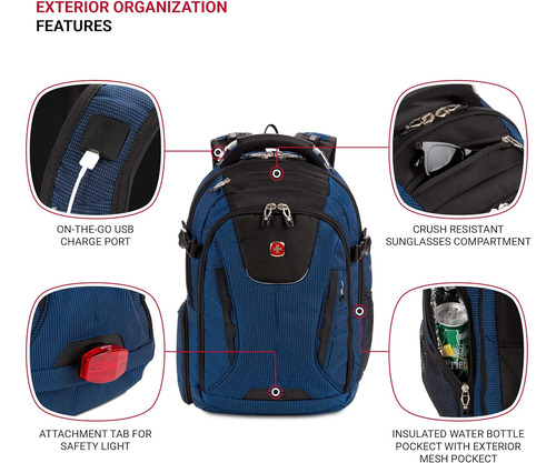 Mochilas Para Portátiles Swissgear 5358342418 Azul/negro