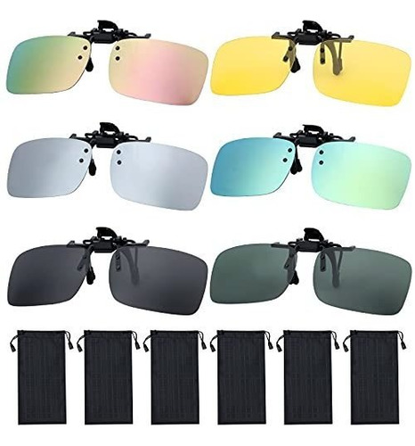 12 Pack De Clip Polarizado En Gafas De Sol Kit Unisex Nr8xf