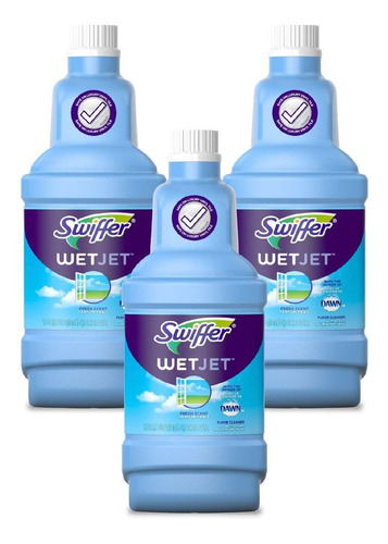 Swiffer Repuesto Liquido Fresh Wet Jet 3 X 1,25 L