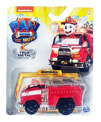 Paw Patrol The Movie  Mini Vehículo Metálico 1/55 - Marshall