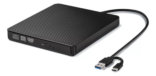 Unidad Lectora / Quemadora De Dvd Externa Usb-c/ Usb -a