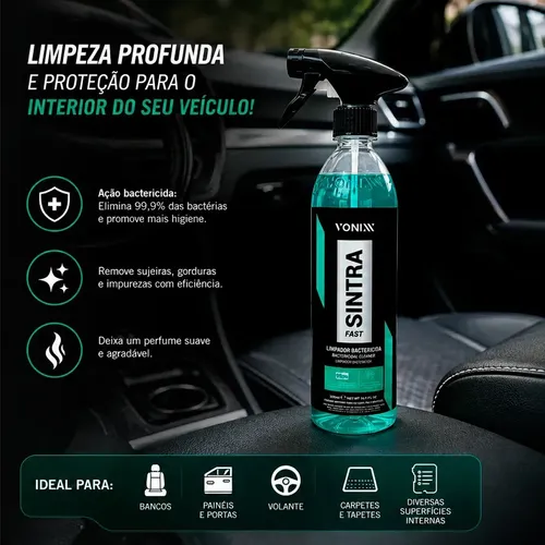 Sintra Fast 500ml Vonixx Limpador Painel Limpeza Interna Automotivo